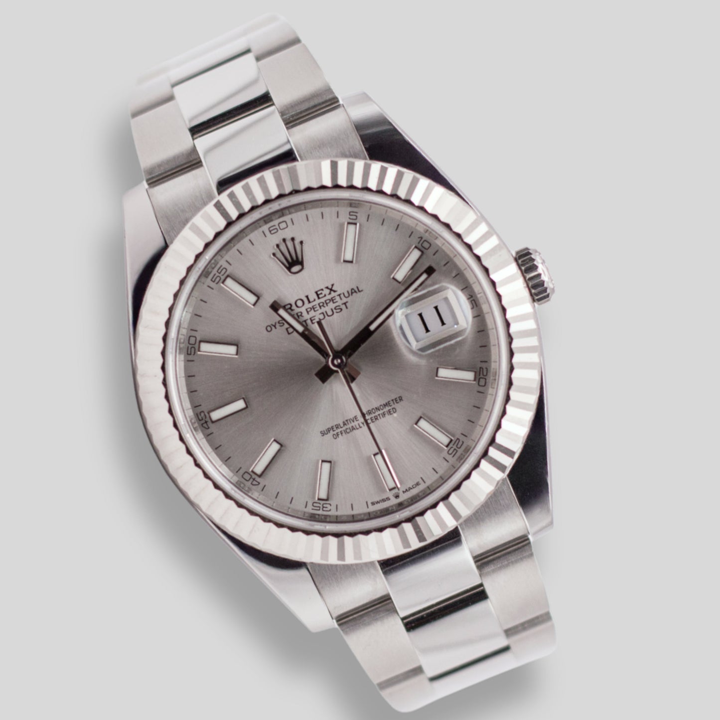 Rolex DateJust 41 mm "Silver" FULLSET-ZUG-2023