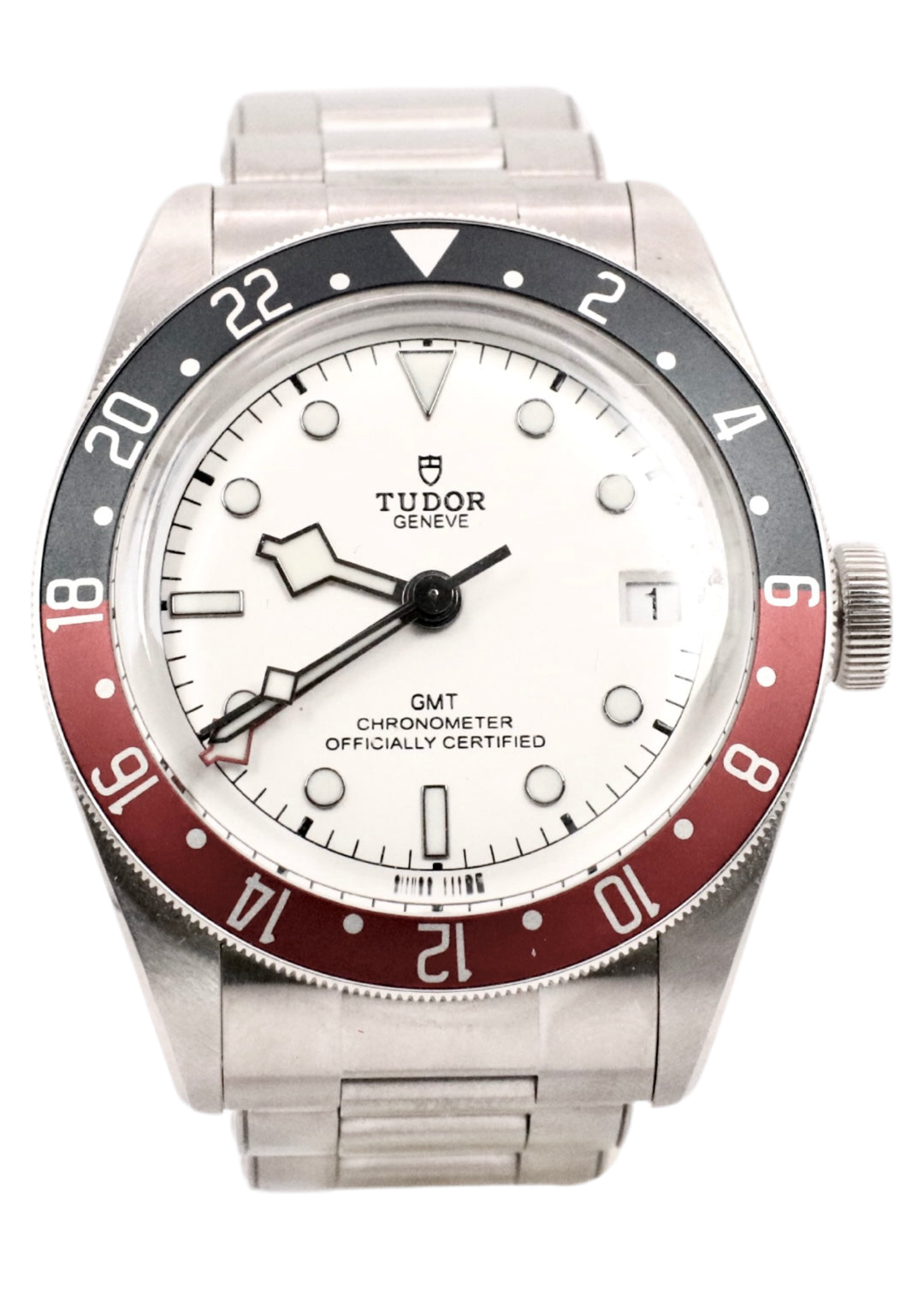 Tudor Black Bay GMT M79830RB-0010 mit weißem Zifferblatt und Pepsi-Lünette