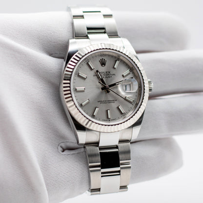 Rolex DateJust 41 mm "Silver" FULLSET-ZUG-2023