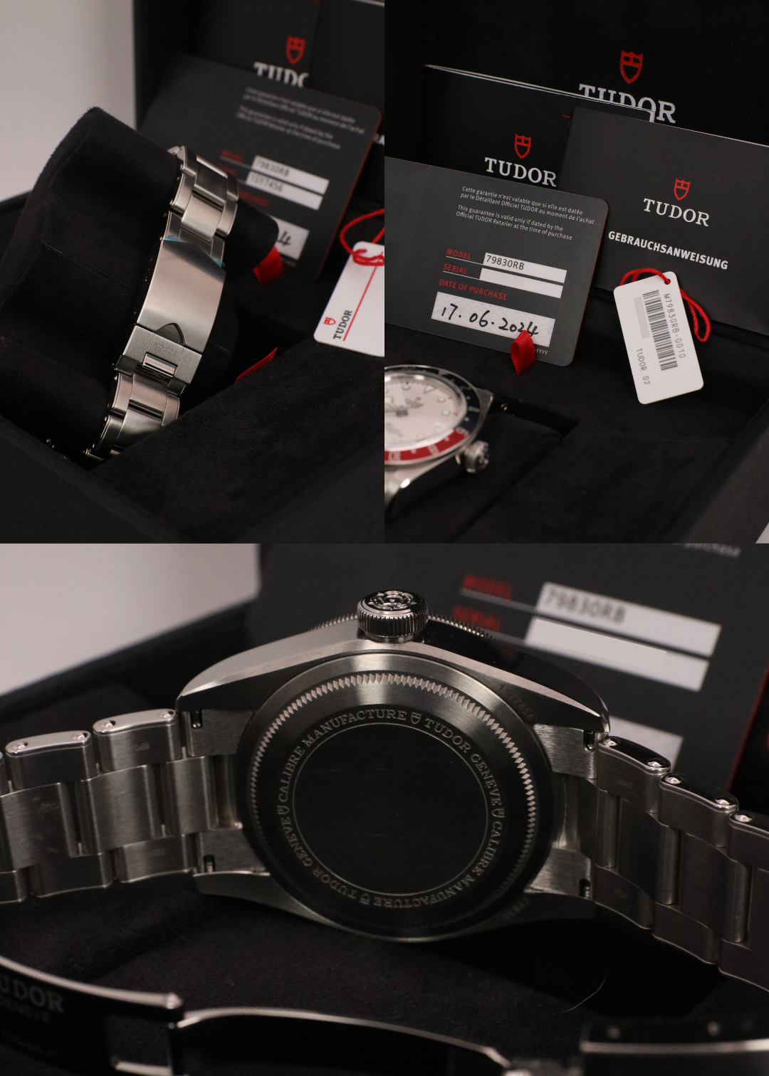 Tudor Edelstahlband mit Sicherheitsfaltschließe (Black Bay GMT)